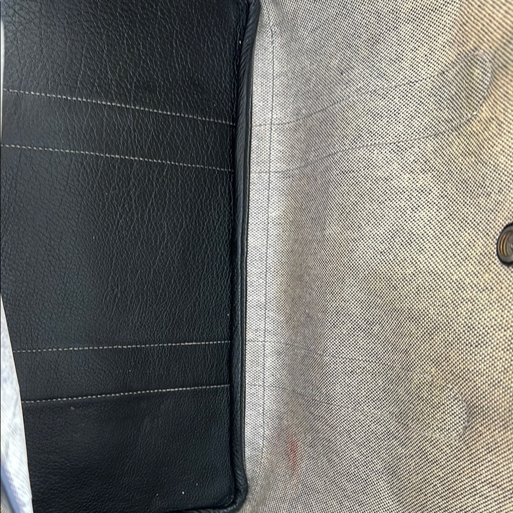 Hermes Beige and Black Canvas Tote - Picture 4 of 14